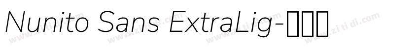 Nunito Sans ExtraLig字体转换